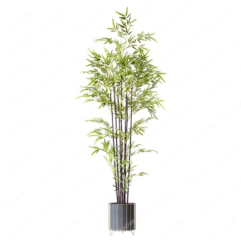 Imitation Bamboo Indoor Decoration Plant Living Room Floor Bionic Fake Green Plant Decoration