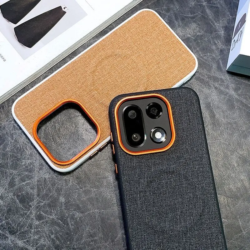 Etui na OnePlus 15 Invisible Magnetic Fabric Texture Leather Anti-fingerprint Cover For OnePlus 15 Shockproof Bumper Funda — zdjęcie produktu 5