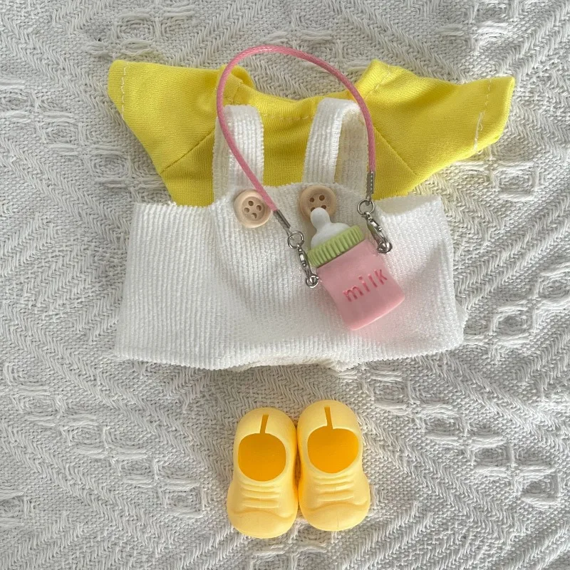 Solo ropa Nueva tendencia caja ciega Labubu ropa de bebé 17cm primera generaciones segunda generación muñeca de peluche ropa doses no