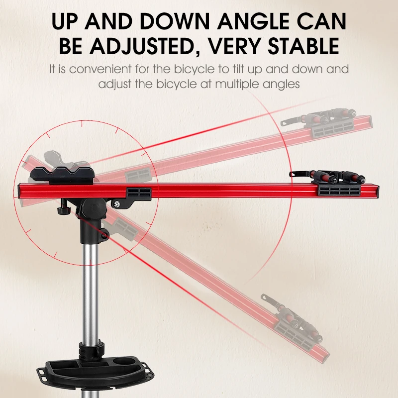 WEST BIKING Supporto per strumenti di riparazione professionali per biciclette Supporto per espositore pieghevole regolabile in lega di alluminio