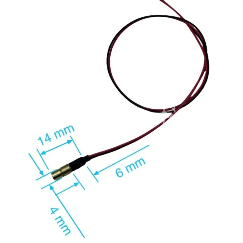 5 10pcs Small size 4mm 1mW 650nm dot shaped red laser module fine micro laser 5mW 650nm adjustable focal length