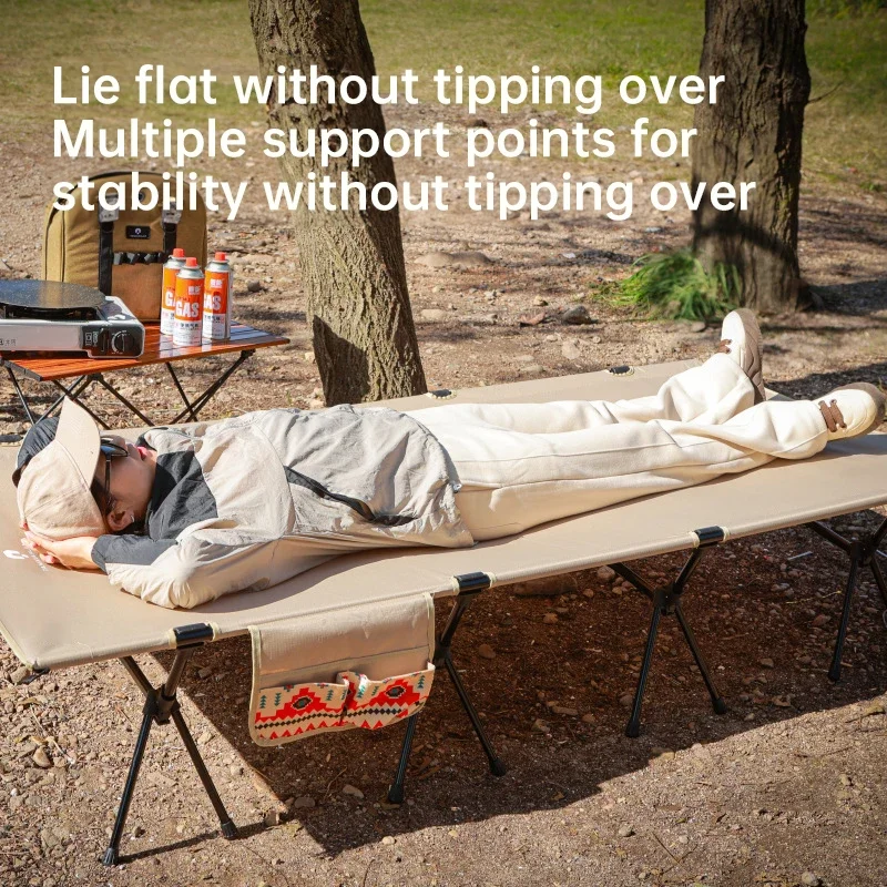 ترقية 4 قضبان توسيع للطي التخييم المهد السرير 80/90 سنتيمتر المحمولة خفيفة في الهواء الطلق السفر سرير 1-2 شخص مخيم سرير قابل للطي