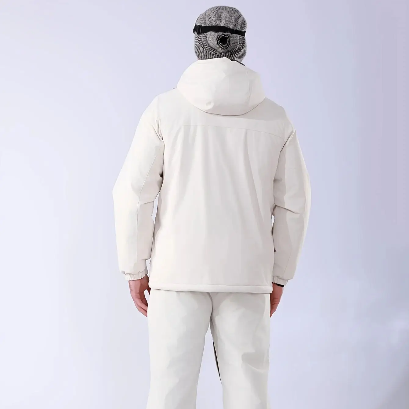 سترة وسراويل تزلج شتوية للرجال - مقاومة للرياح، دفء سميك للتزلج على الجليد والرياضات الخارجية، بغطاء للرأس مع جيوب #3