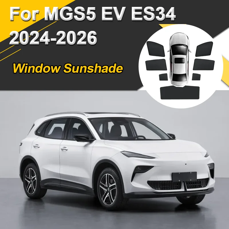 

Car Sun Shades For MGS5 EV ES34 2024 2025 2026 Sunshades Magnetic Mesh Heat insulation Window Curtains Visor Auto Accessories