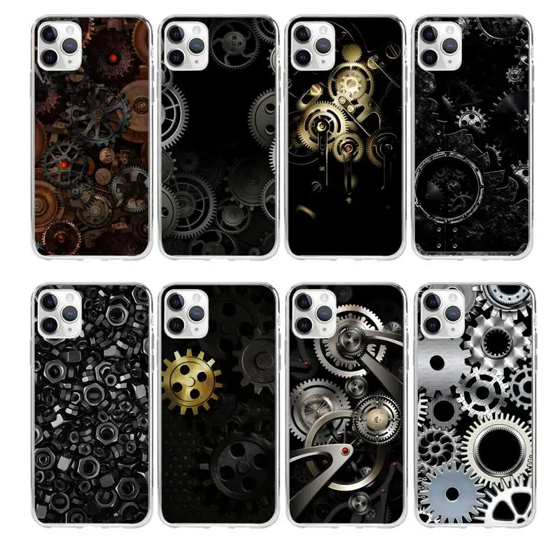 Gear Mechanical Phone Case For Samsung Galaxy A10s A20S A30S A50S A10A 12 A20 A20E A40 A30 A50 A70 A31 A51A52 A71 Transparent