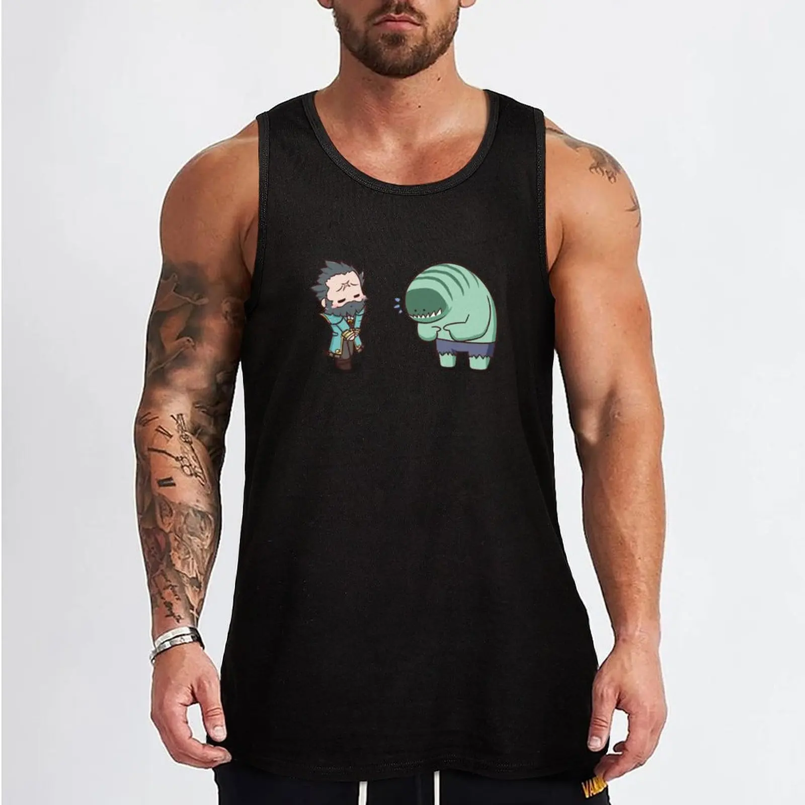 Dota 2 - Admiral Kunkka X Tidehunter Tank Top men clothings sleeveless vests Men's gym articles