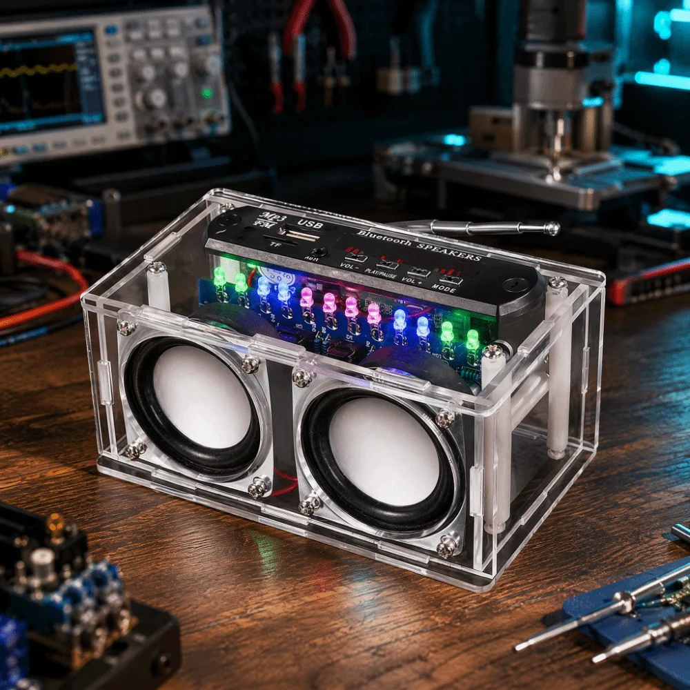 DIY-Lötset für Bluetooth-Lautsprecher, FM-Radio, Bluetooth-DIY-FM-Radio-Set, 87,5-108 MHz, DIY-Lautsprecher-Set, Elektronik-Set – Detail 9