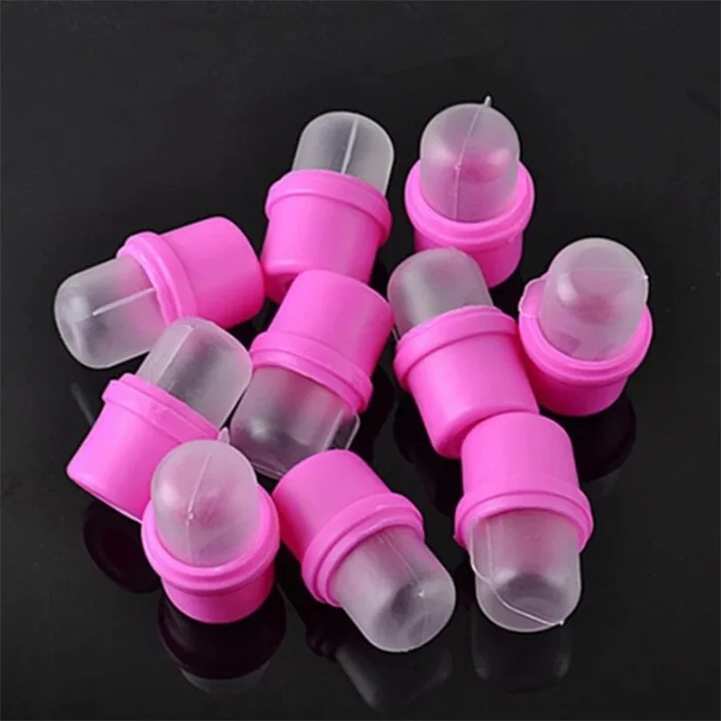 10/20/50/100PCS Pink Reusable Wraps Rubber Nail Art Soak Off Cap UV Gel Polish Remover Wrap Clean Polishing Manicure Tool