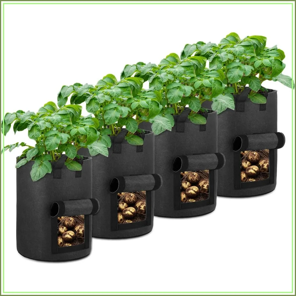 Heavy Duty Potato Grow Bags with Harvest Windows