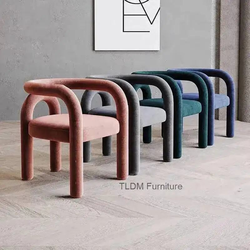 كرسي غرفة المعيشة الحديثة الحد الأدنى غرفة الشمال أريكة الكراسي شقة صغيرة شرفة كرسي الترفيه ضوء كرسي طعام فاخر #3