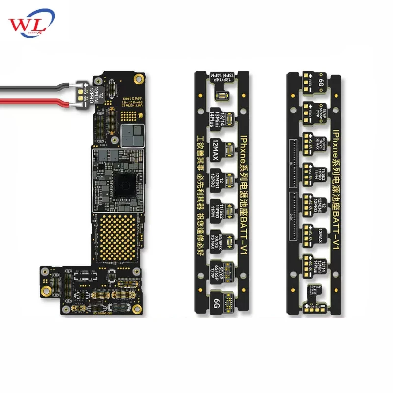 WL แบตเตอรี่หัวเข็มขัดเชื่อมต่อบูตเมนบอร์ดสากลแหล่งจ่ายไฟ DC BATT-V1ที่นั่งแบตเตอรี่สำหรับ iPhone 6 7 8x11 12 13 14PROMAX