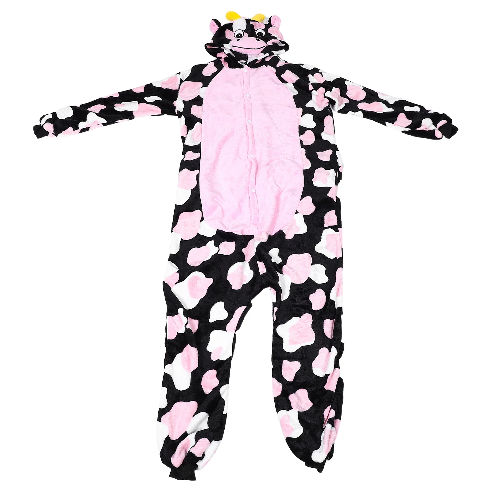 

Цельная одежда для сна с изображением коровы для взрослых, теплая мягкая пижама с причудливым коровьим дизайном, унисекс, одежда для дома и комфорта