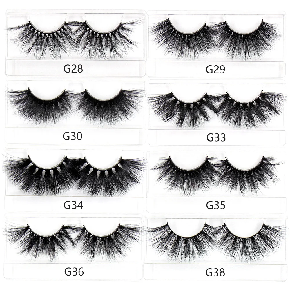 FOXESJI 5D 25mm Mink Eye Lashes Crisscross High Volume Fluffy Wispy Lashes Mink Fluffy Soft Reusable False Eyelashes Extension