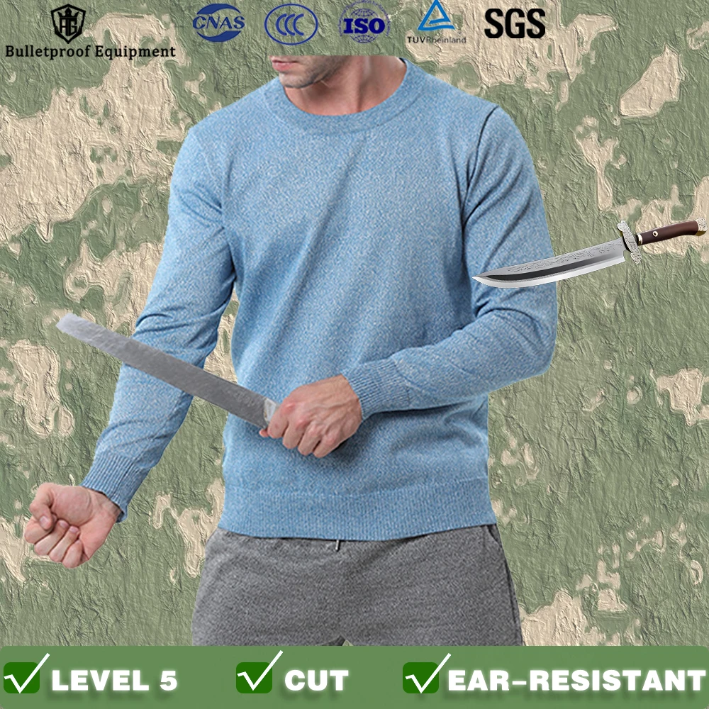 Level 5 Inner Wear Invisible Comfortable Sweater Self-Defense Counterattack Anti-Cut Anti-Knife Combat Hppe Anti-Cut Clothing