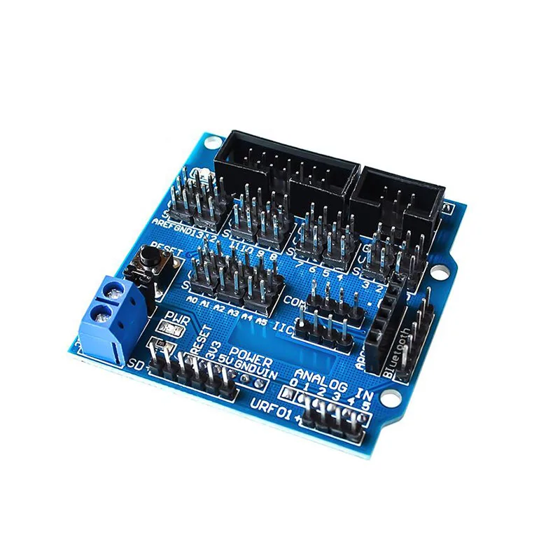 Placa de expansión de escudo de Sensor V5.0 para arduino, bloques de construcción electrónicos, accesorios de robot, placa de expansión de escudo de Sensor V5