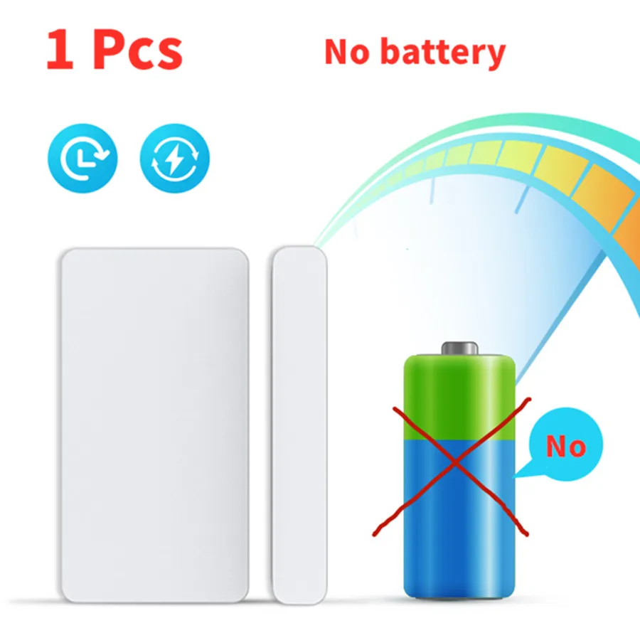 Смарт-датчик двери и окна Tuya, Wi-Fi сигнализация для умного дома, с поддержкой Google Alexa SmartLife