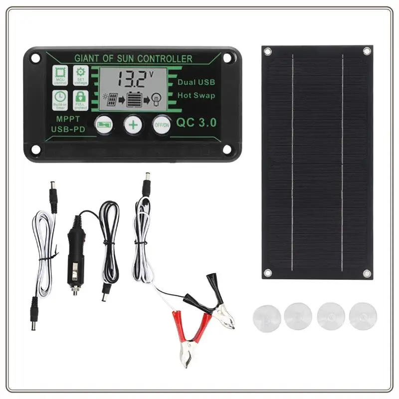 Reliable-600W Solar Panel Kit With 100A Charge Controller Solar Charging For Outdoor RV Camping Boat Trailer System,600W Solar P