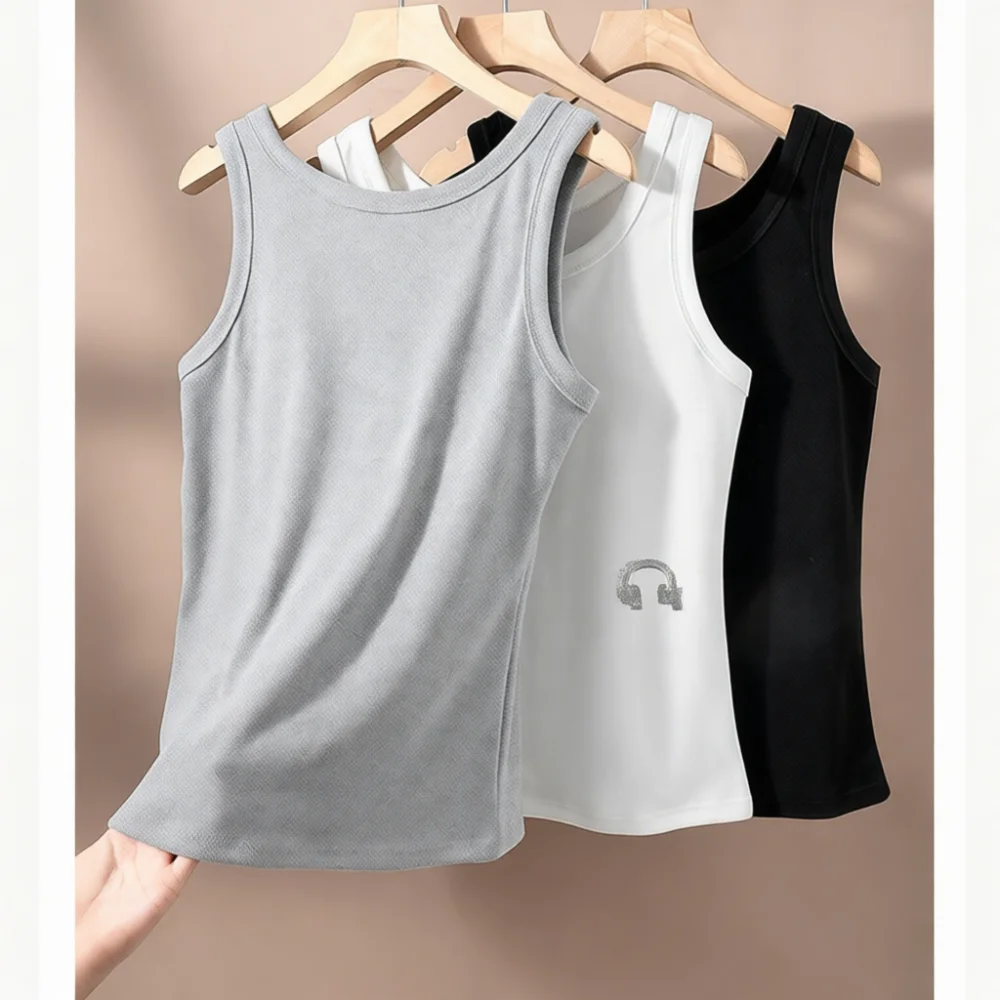 Thermal Underwear Vest Women Winter Warm Sleeveless Brushed Fabric Shapewear Slim Fit Body Control Elastic Soft Basic Layer Tank