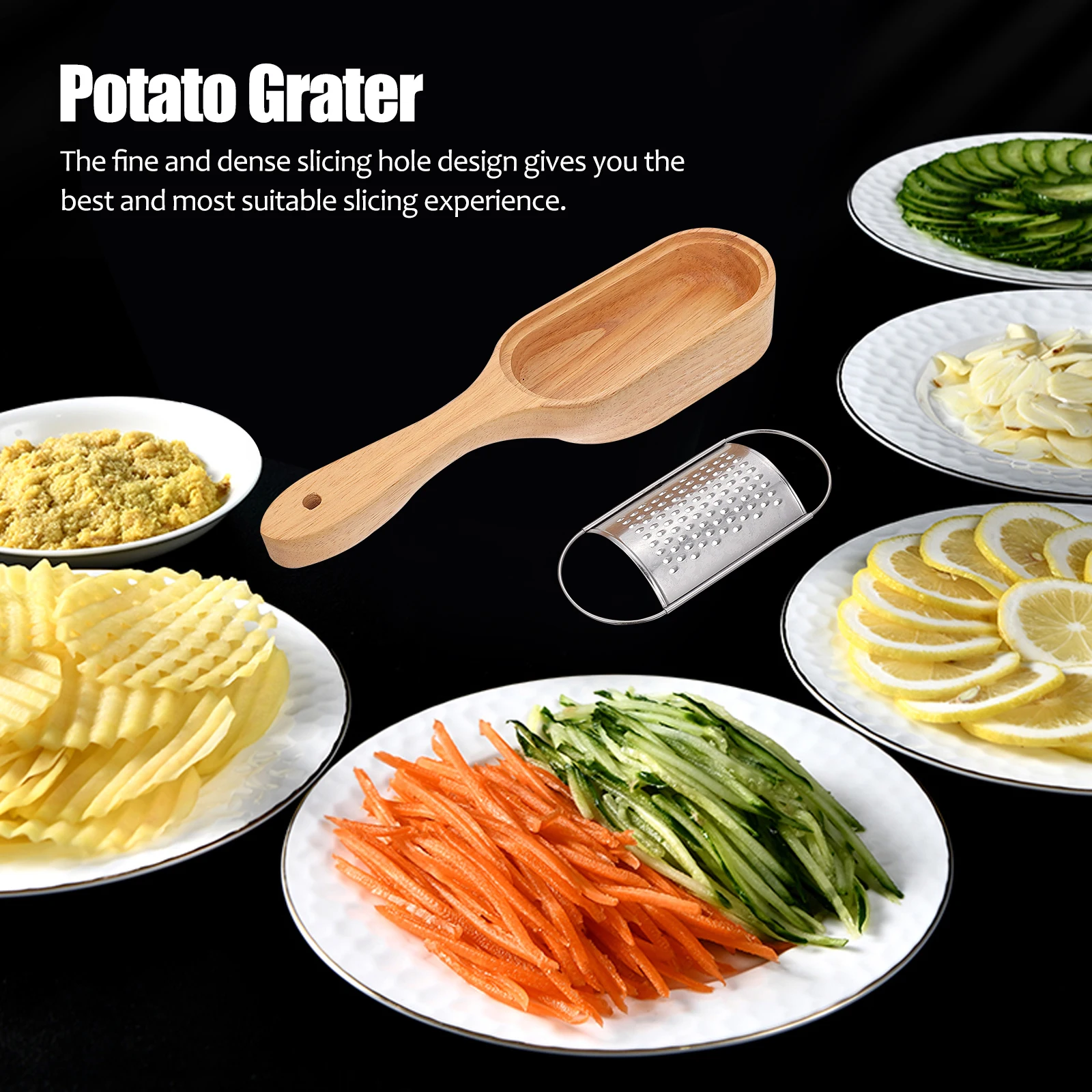 

1Pcs Cheese Grater Portable Multipurpose Kitchen Accessory for Home Restaurant Stainless Steel Vegetable Carrot Garlic