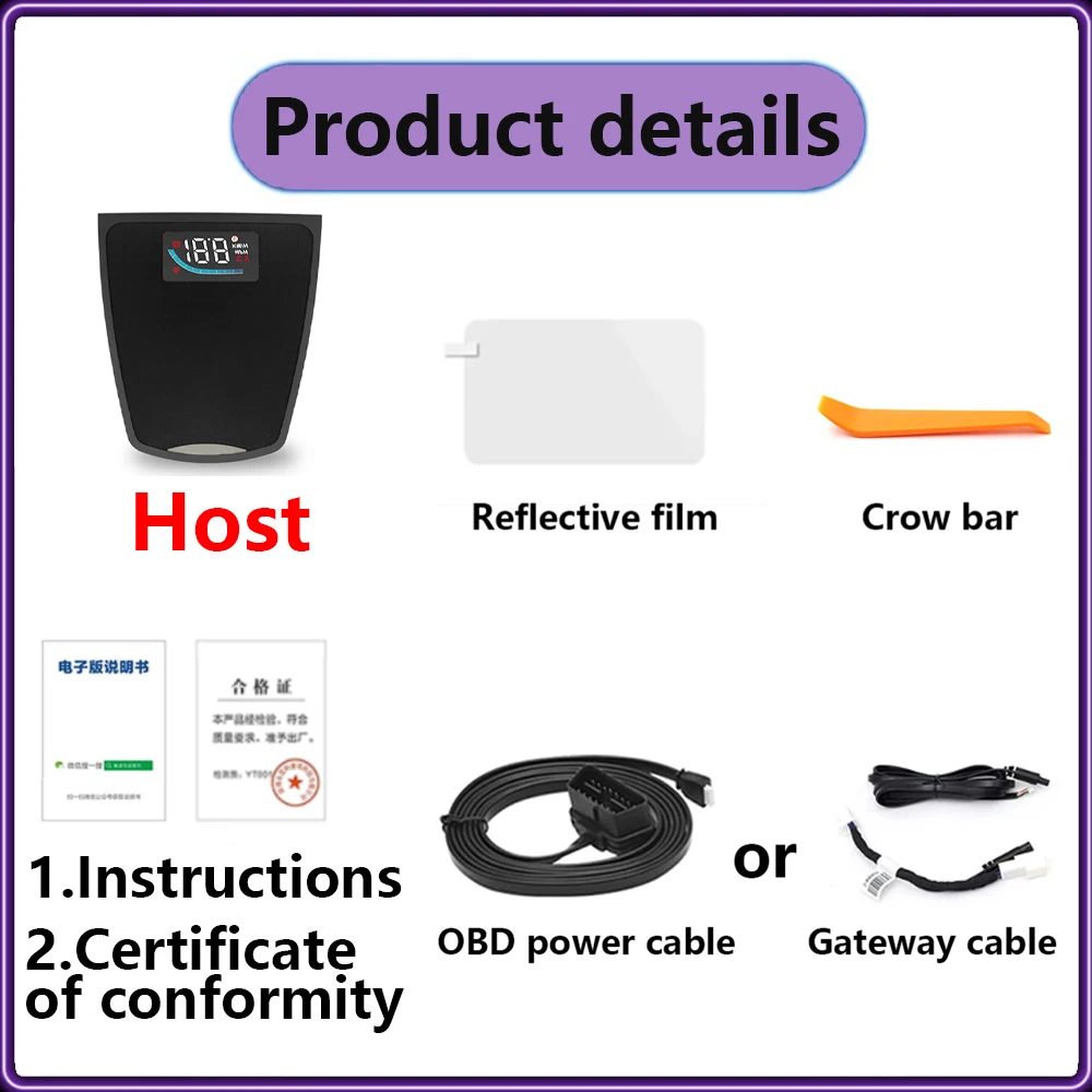 ZJCGO Hidden HUD Head Up Display Car Projector Plug and Play Display Rotational Speed for BMW 5 Series F10 F11 F07 M5 2010~2017