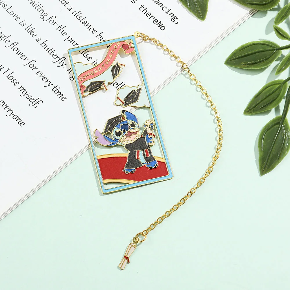 Imagem -04 - Cute Naughty Stitch Bookmark para Amantes do Livro Animecoletar Material Escolar de Metal Presentes para Pais para Filhos Novo Fãs