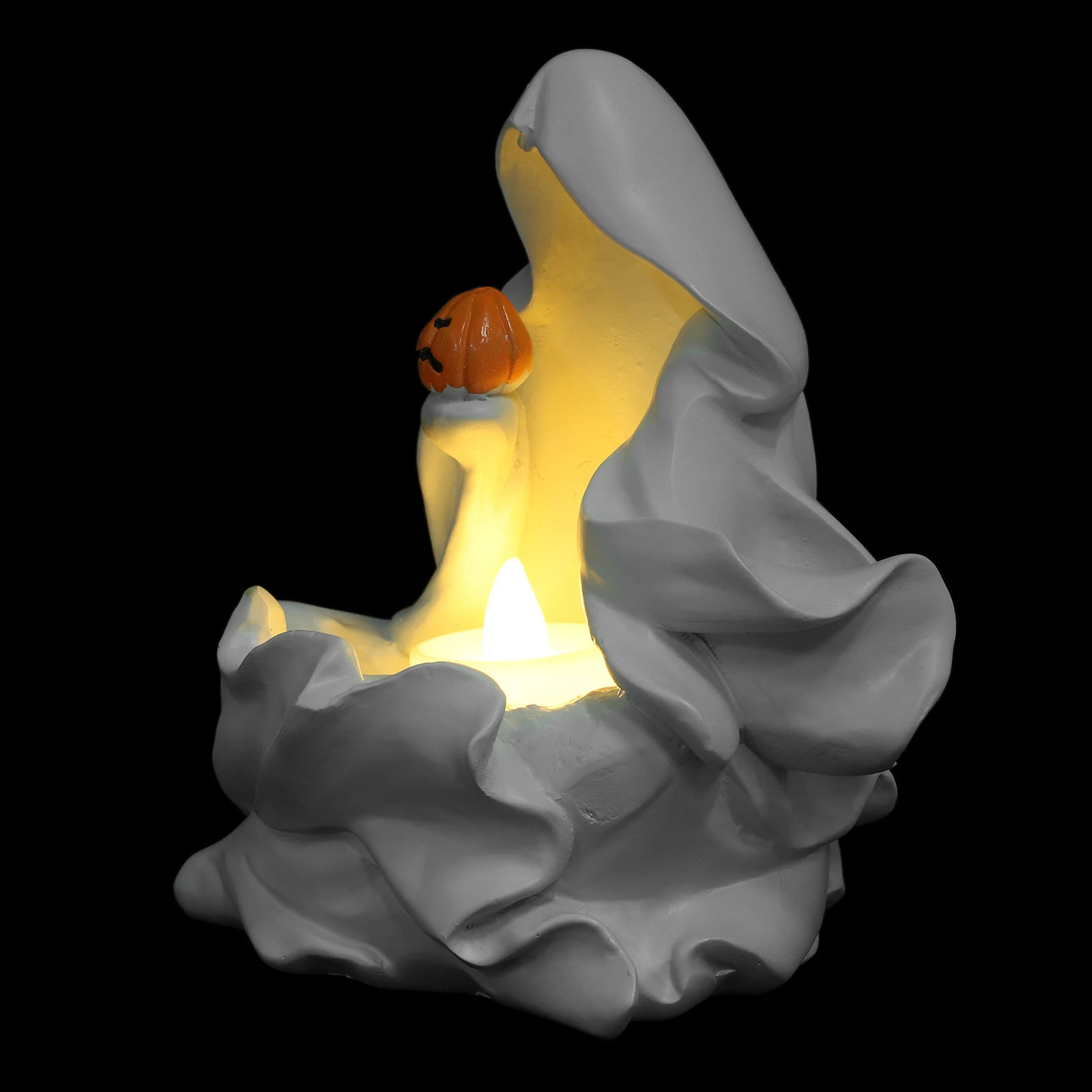 

Pumpkin Ghost C Holder Tealight St White Halloween Flameless C Desktop nament Resin Festive Supply