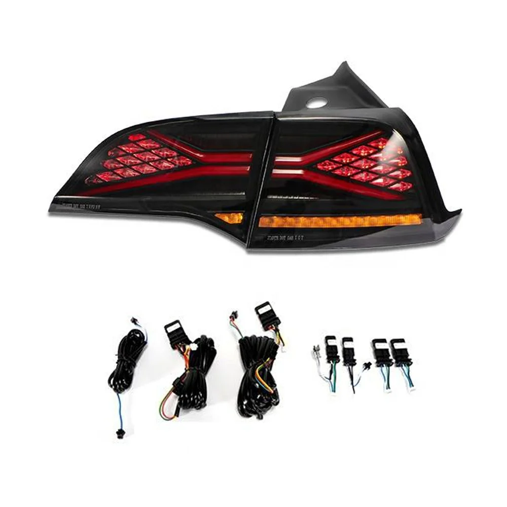 

Low Price Tesla tail lamp Model 3 Taillight Assembly modified LED rear light for with sequential turn signal