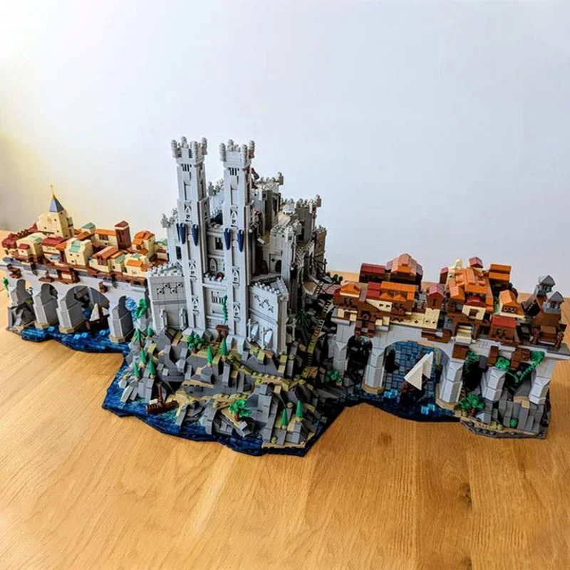 เกมยอดนิยมปราสาทรุ่น Moc อาคารอิฐ Badu Gate Fortress เทคโนโลยี Modular Blocks ของขวัญของเล่นคริสต์มาส DIY ชุดประกอบ