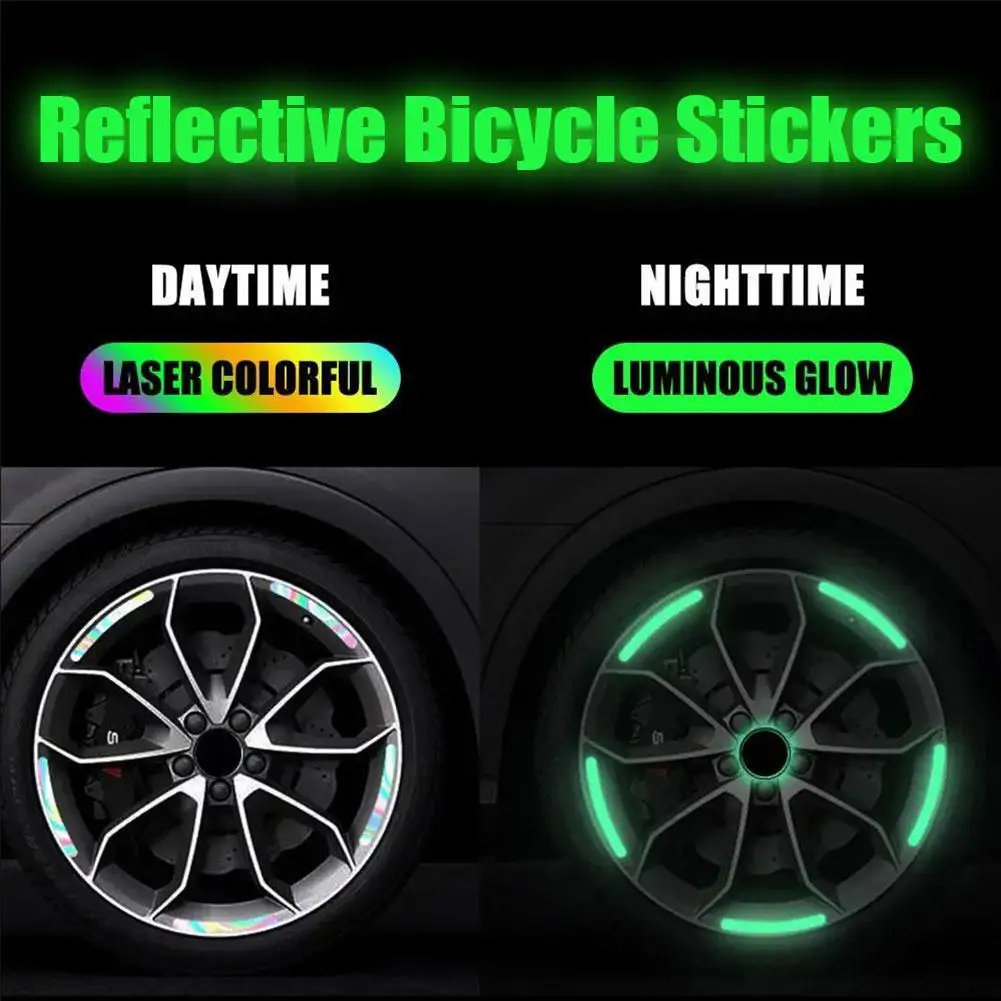 20Pcs Tire Rim Reflective Stickers Luminous Sticker For Night Driving Car-Styling Accessories Reflector Stickers Decals