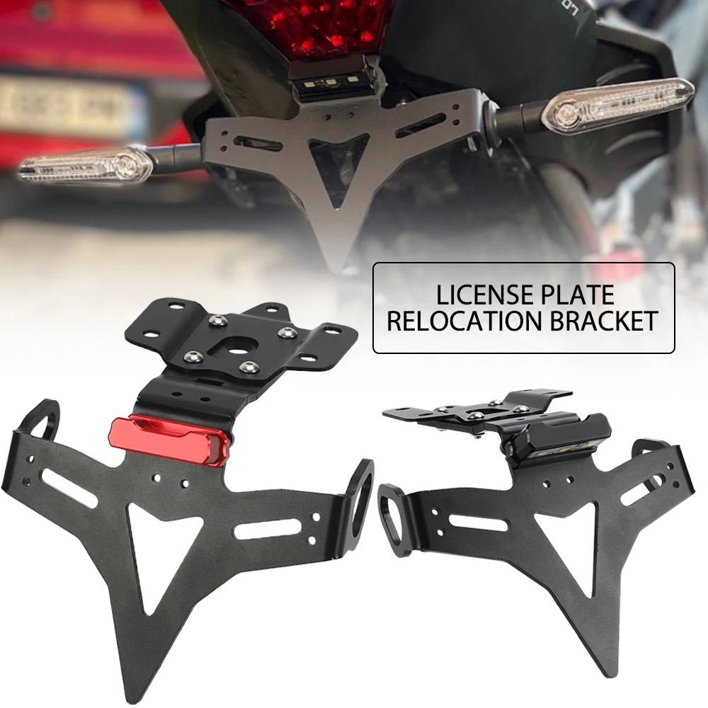 Motorcycle License Plate Bracket Holder Accessories For Yamaha MT-07 MT 07 2013-2023 2022 2021 2020 2019 2018 2017 2016 MT07