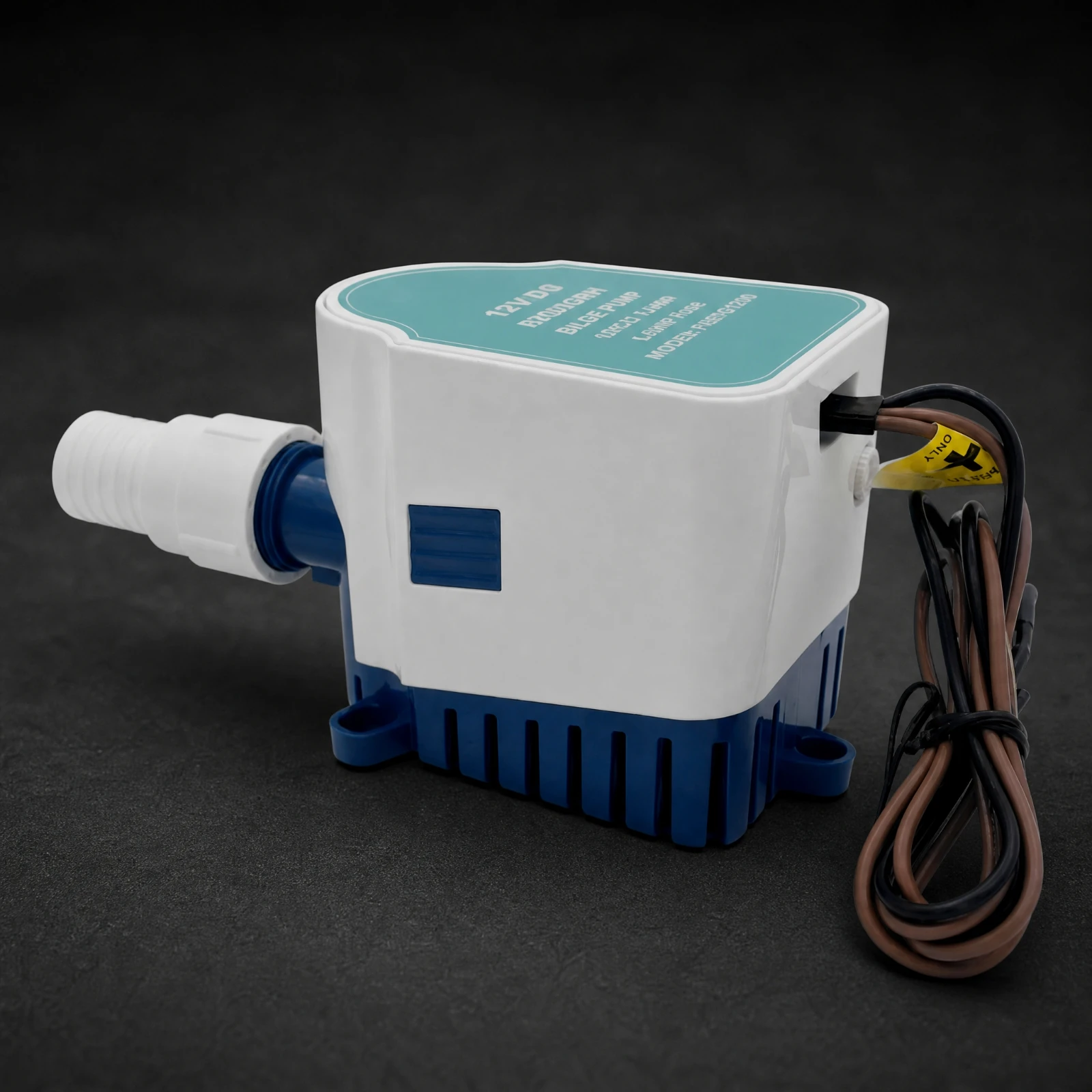 12V Submersible Bilge Pump Compact Ignition-Protected Submersible Bilge Pump for Onboard Drainage, Boats