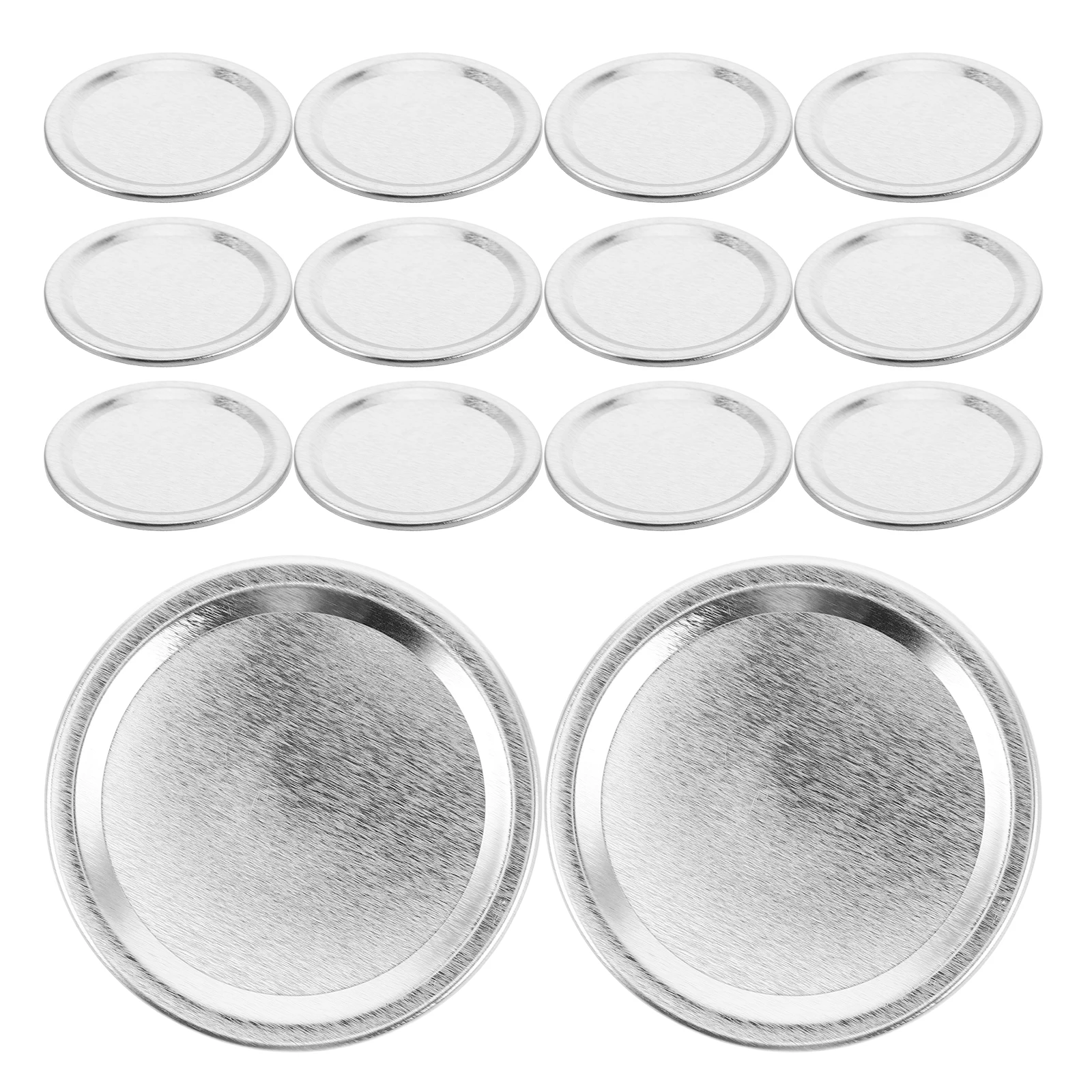 

Cabilock 50pcs Jar Lids Replacement Sealing Caps for Canning Storage Tinplate Silver Metal Covers