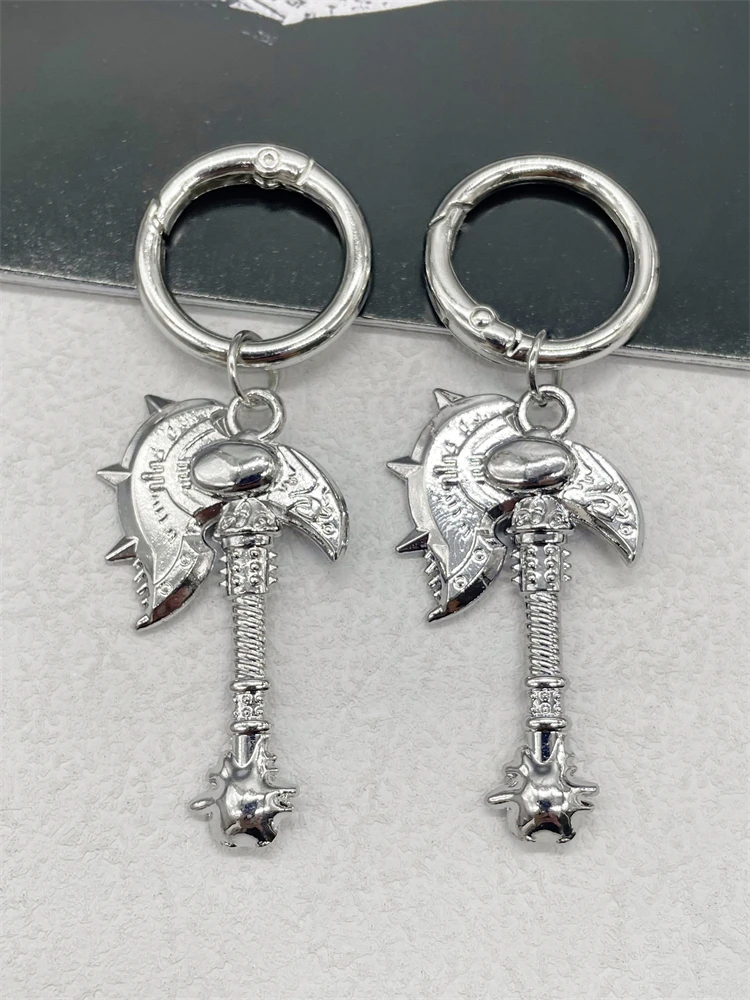 2PCS Punk Style Bling Cross Shoe Pendants Decorations Silvery
