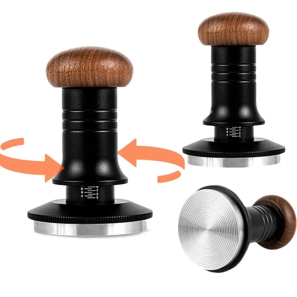 

Portable 51/53/58MM Coffee Tamper Stainless Steel Base Durable DIY Coffee Tool Wooden Handle Pressure Hammer Professional Use
