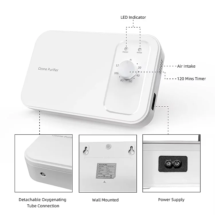 Deodorant and Fresh Water Machine with Diffuser Stone and Timer for Homes, Kitchens, Fruits and Vegetables