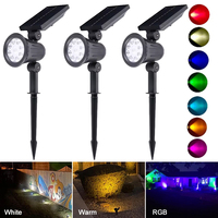 KDULIT 2/9LED Solar Spotlights 150° Adjustable Garden Courtyard Lawn Lights Outdoor Waterproof Decoration Landscape Street Lamp
