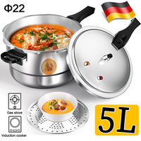 5L Aluminum Fast Cooker Camping Pot Universal Pot Induction Steam Cooker
