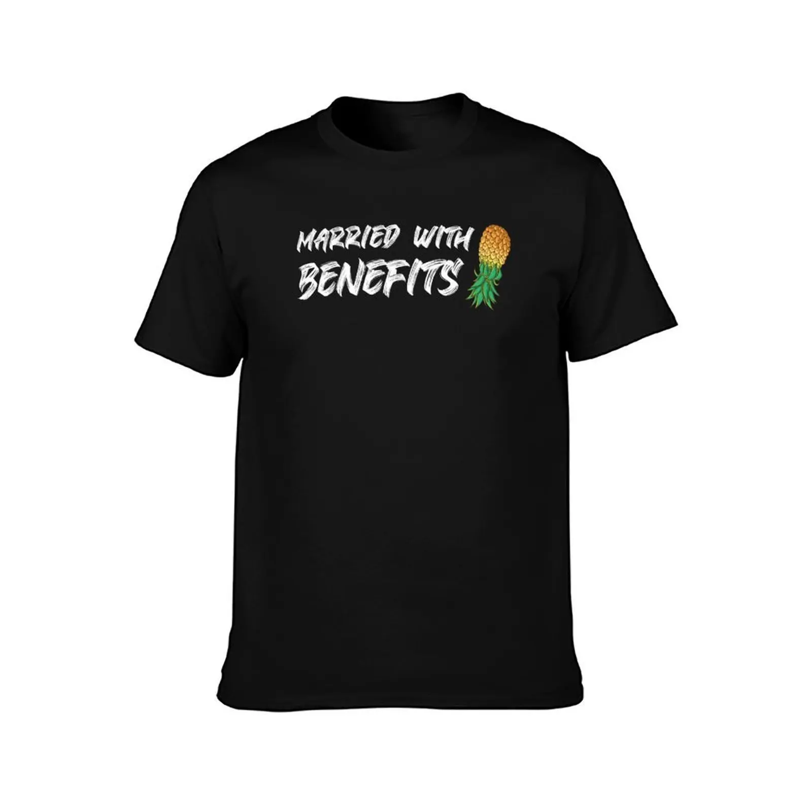 Married With Benefits Swinger Lifestyle Design. For dark colors. T-Shirt, Summer Casual Cotton Tee, Oversized Streetwear Tops