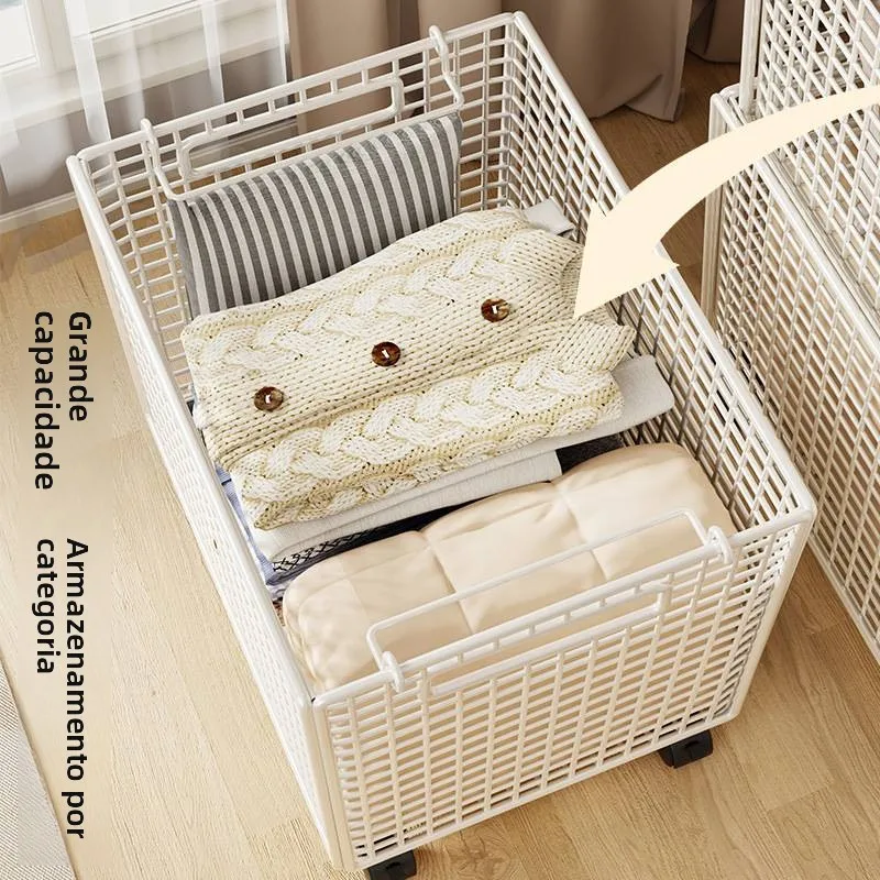 large-capacity-toy-gun-storage-basket-multi-functional-floor-standing-cart-toy-stick-water-gun-storage-rack-iron-art-craft
