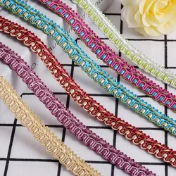 15 Meters Curtain Accessories Sofa Pillow Fringe Curve Lace Trim Ribbon Braided Lace DIY Craft Sewing Decoration Fabric