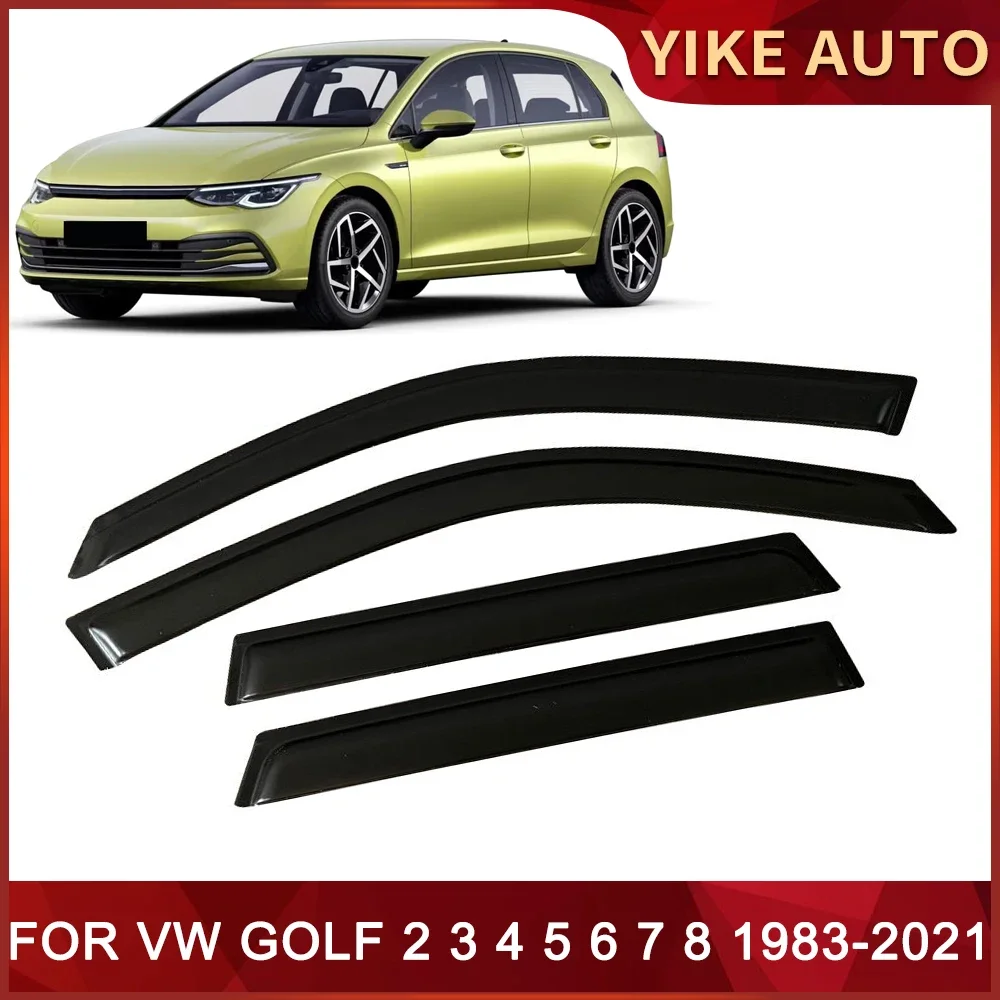 

Оконный козырек для VW GOLF 2 3 4 5 6 7 8 1983-2021, дверной козырек с защитой от ветра, солнца, дождя, боковые окна, ветрозащитные дефлекторы для авто