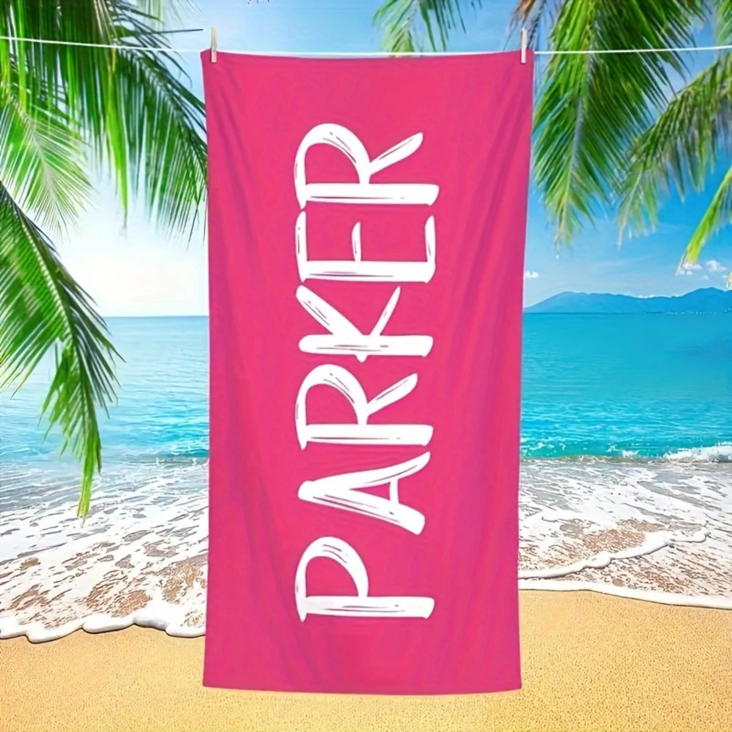 Customized Beach Towel, Absorbent Beach Towel, Large Summer Beach Blanket, Gift For Beach Pool Party, Beach Turkish hand towel image 4