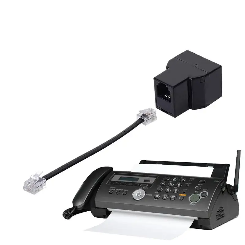 1/2 케이블이 달린 휴대폰 잭 분배기, 분리형 4 코어 RJ14, 미국 양방향 전화선, RJ11 6P4C