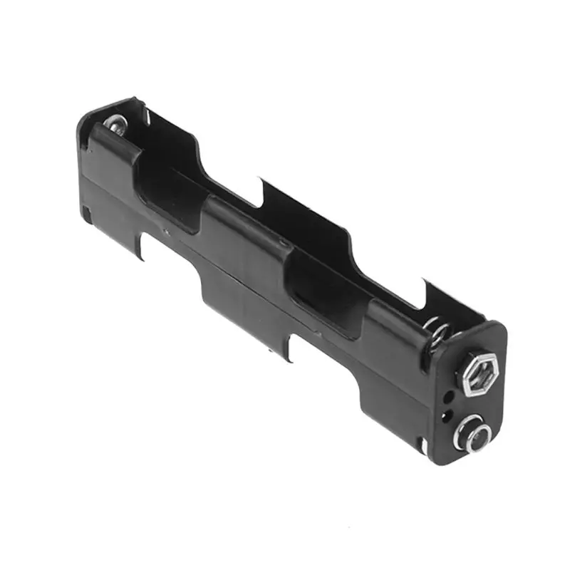Holder 4 AA Long Strip Back for Case 9V Dual Layers Double-Sided Box 6
