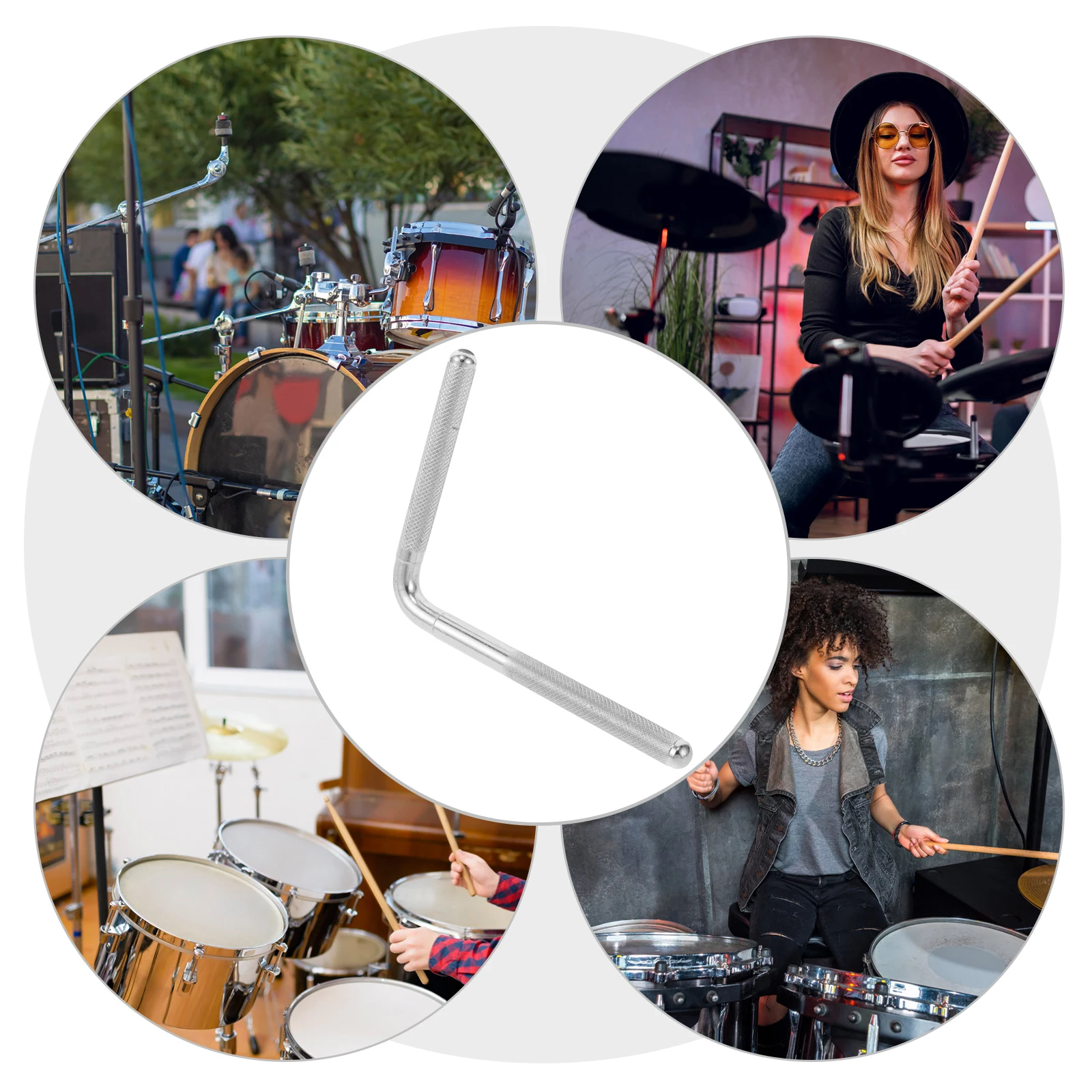 

1Pcs Cowbell Bracket L-Shaped Extension Rod Drum Kit Cowbell Holder Accessory Mounting Stand