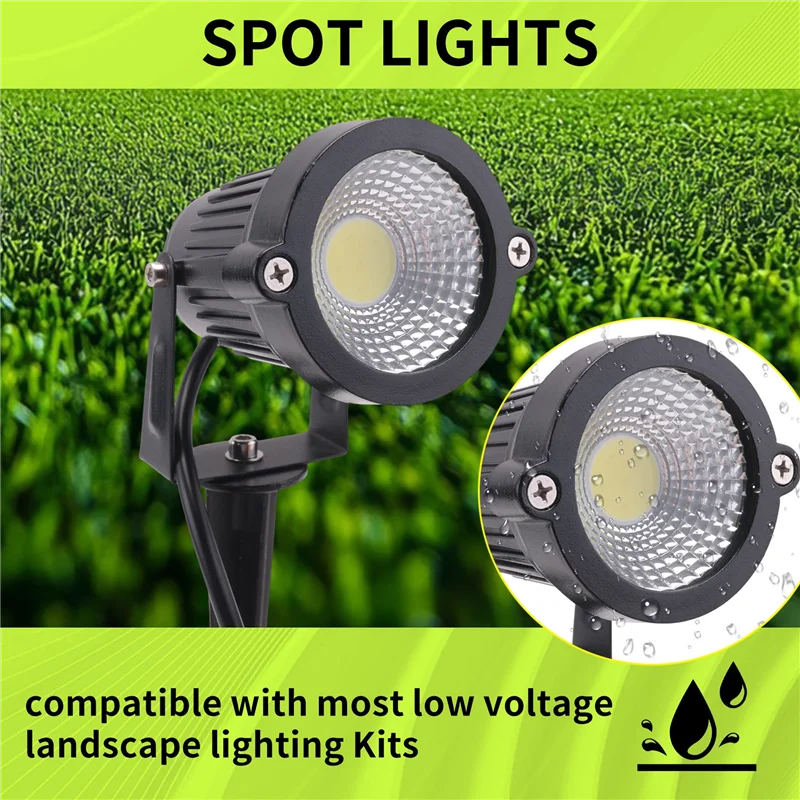 

4 Packs Garden Spot Lights Outdoor Landscape LED Lamp Pathway Yard Waterproof-AT36