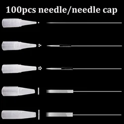 100pcs/bag 1R/3R/5R/7F/5F Traditional Machine Needle Caps or PMU Needles For Permanent Makeup Eyebrow Eyeliner Lips Tattoo