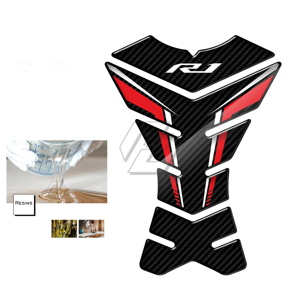 

For Yamaha YZF-R1 R1 R1M Street Bike 3D Carbon-look Motorcycle Tank Pad Protector Sticker