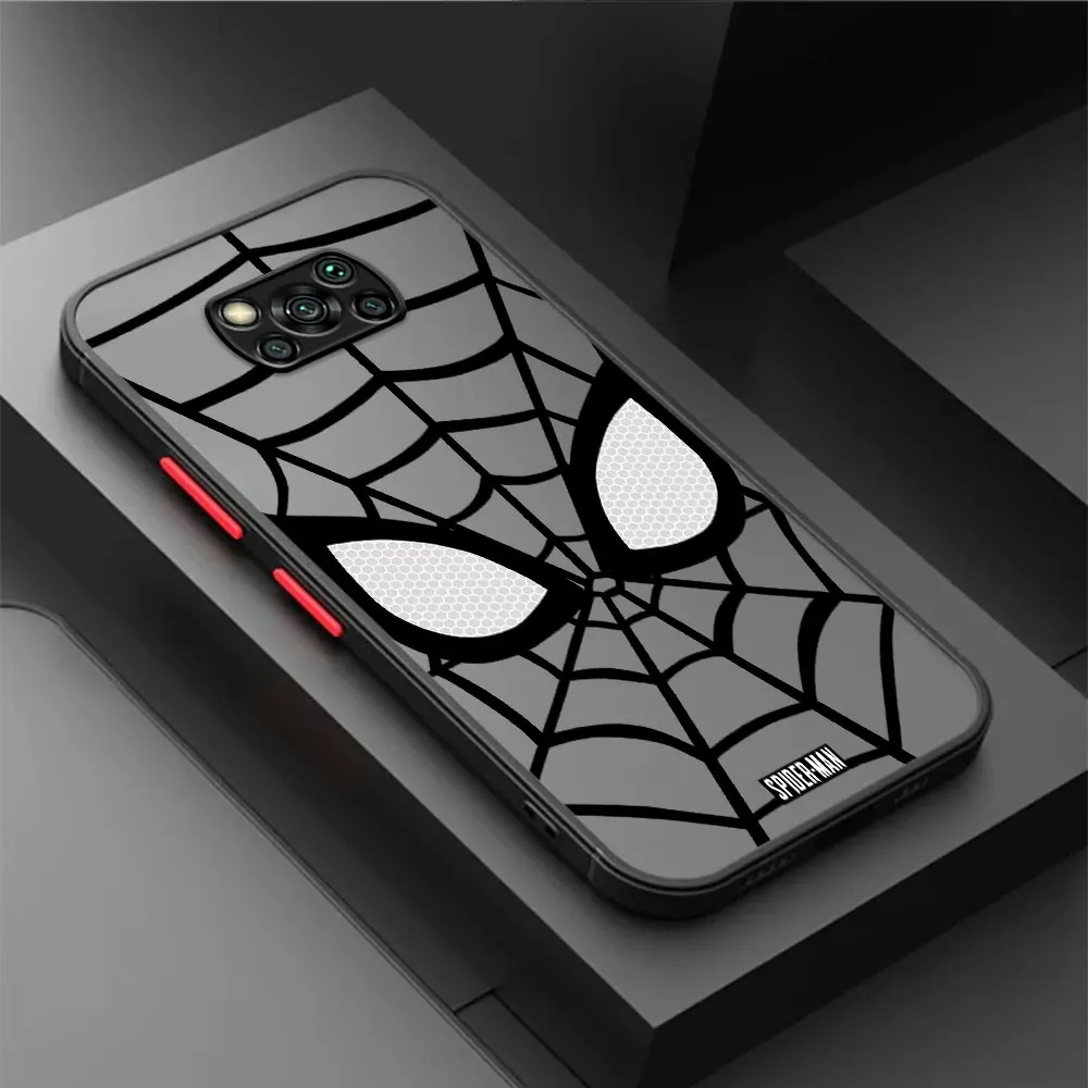 Shockproof Armor Cover Marvel Spider man Phone Case for Xiaomi Poco X3 Pro X4 GT C40 C50 C51 X4 Pro M5s F3 X5 Pro M3 M5 X3 NFC