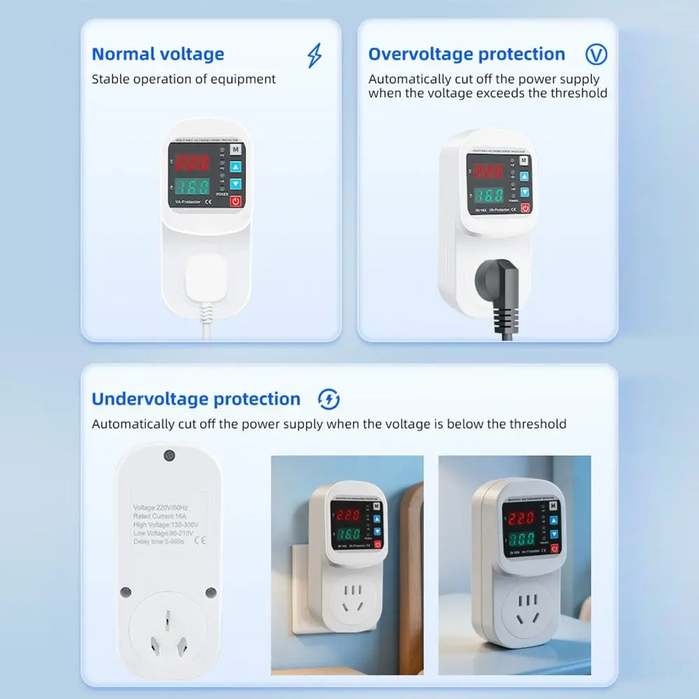 Adjustable Protection Voltage Protector Automatic Reclosing Overcurrent Protection Voltage Protection Plug Delay Recovery